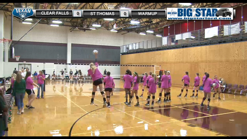 Clear Falls vs St Thomas - court 3 Texas Volleyball Invitational - 8-11-2016
