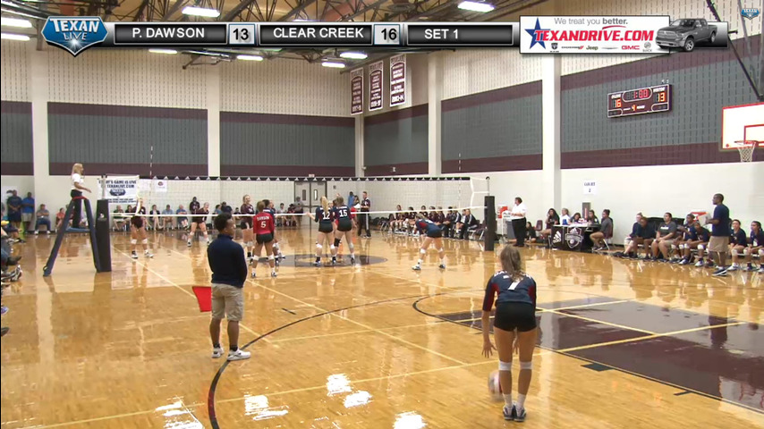 Dawson vs Clear Creek - Court 2 - Texas Volleyball - Day 3 - Game 7 - 8-13-2016 
