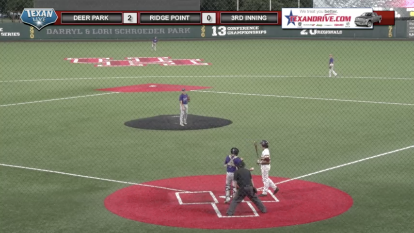Ridge Point vs Deer Park Baseball game 1 of 3 game series 5-25-17 @ UH - 7:30pm