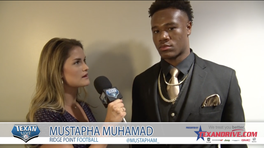2017 Houston Touchdown Club Interview: Mustapha Muhamed: - TE - Ridge Point Football