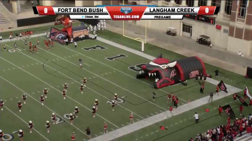 Fort Bend Bush vs Langham Creek Football 9-6-2018 6:30pm ct at Cy Fair FCU Stadium