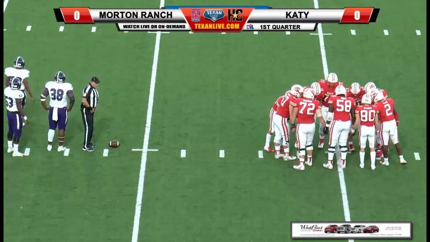 Morton Ranch vs Katy 10-12-2018 6:30pm at Lgeacy Stadium
