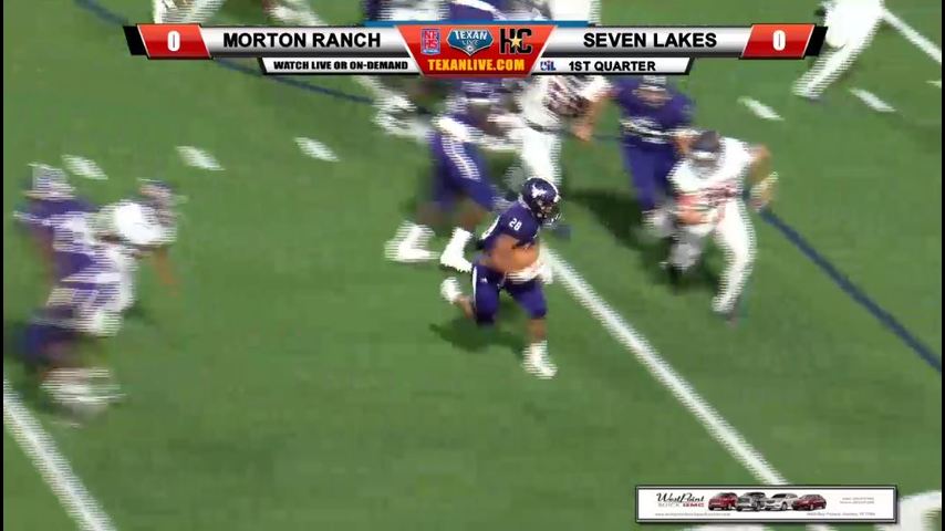 Seven Lakes vs Morton Ranch Football 11-2-2018 7:30pm at Legacy