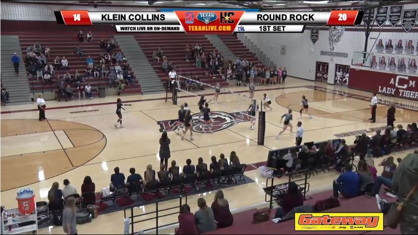 Klein Collins vs Round Rock Area Round Volleyball Playoffs 11-1-2018 6:30pm cst