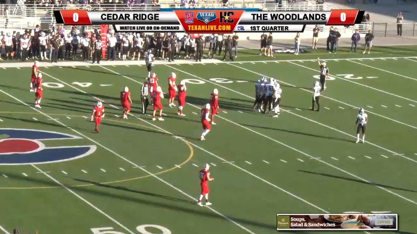 Round Rock Cedar Ridge (9-2) vs. The Woodlands (8-3) Area Round Playoffs 11-23-2018 Woodforrest 4pm 
