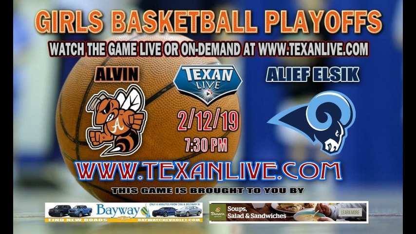 Alvin vs Alief Elsik – Girls Bi-District Playoffs – Varsity Basketball – 2/12/19 – 7:30pm