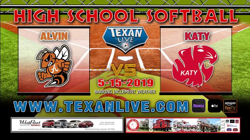 Alvin vs Katy – Game One – Regional Semi Finals – Softball – 6:30PM