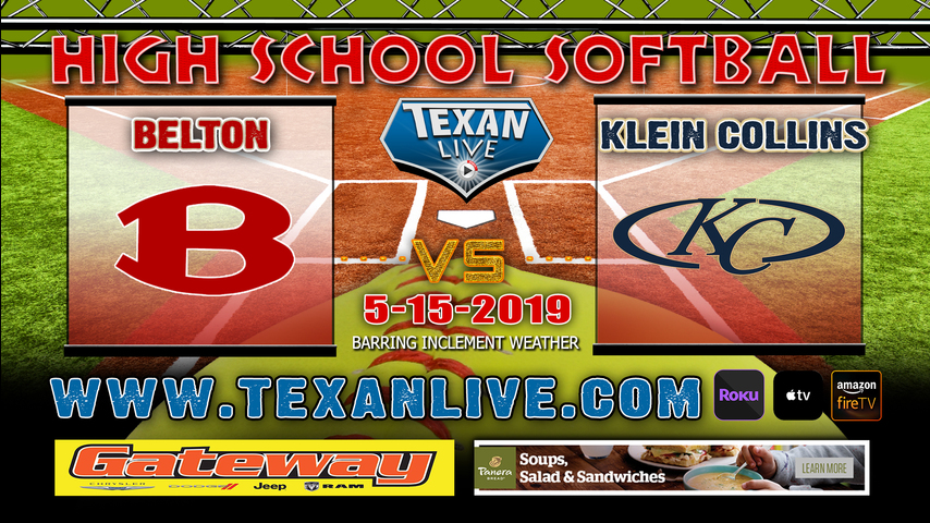 Belton vs Klein Collins – Game One – Regional Semi Finals – Softball – 7PM