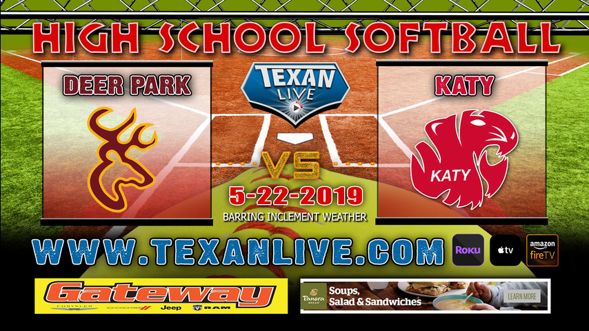 Katy vs Deer Park - Game One - Softball - Regional Finals - 6:30PM - 5/22/19.