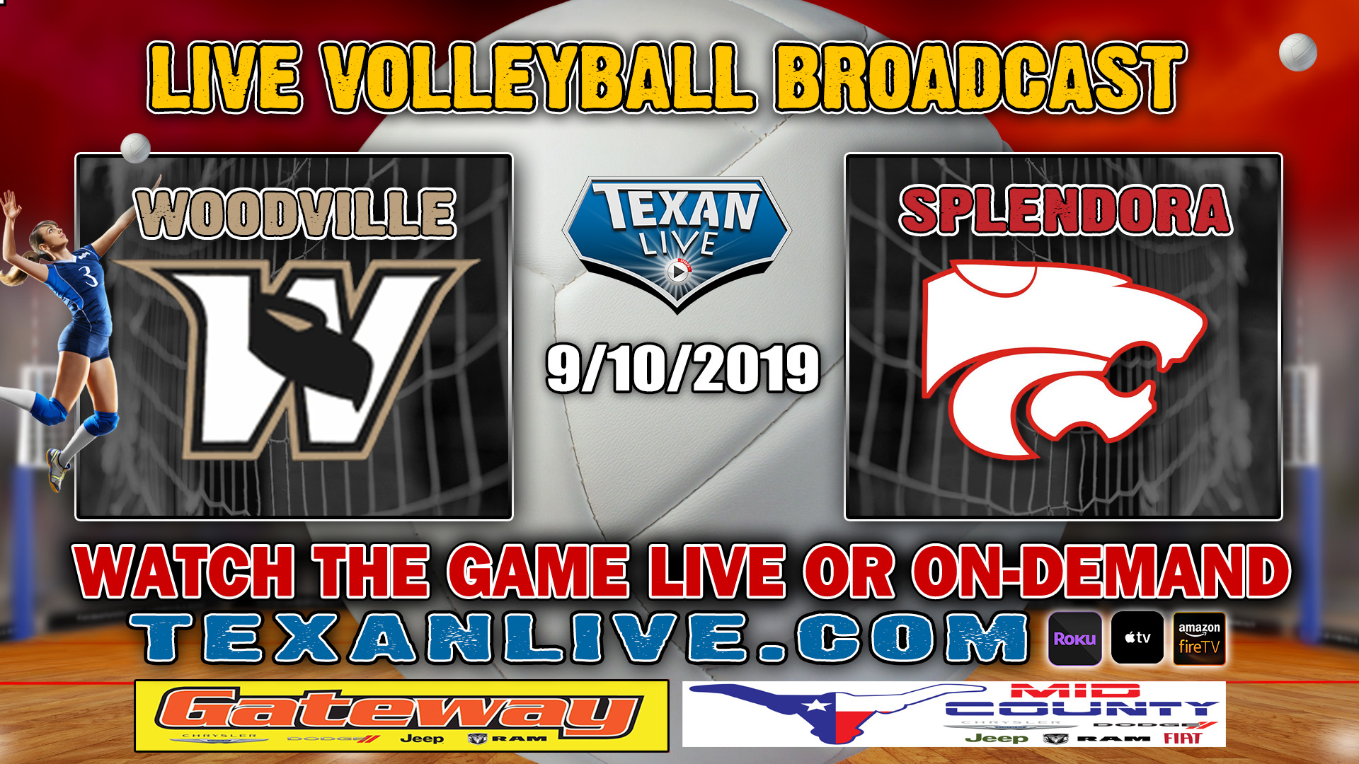 Woodville vs Splendora - Volleyball - 5:30pm - 9-10-2019