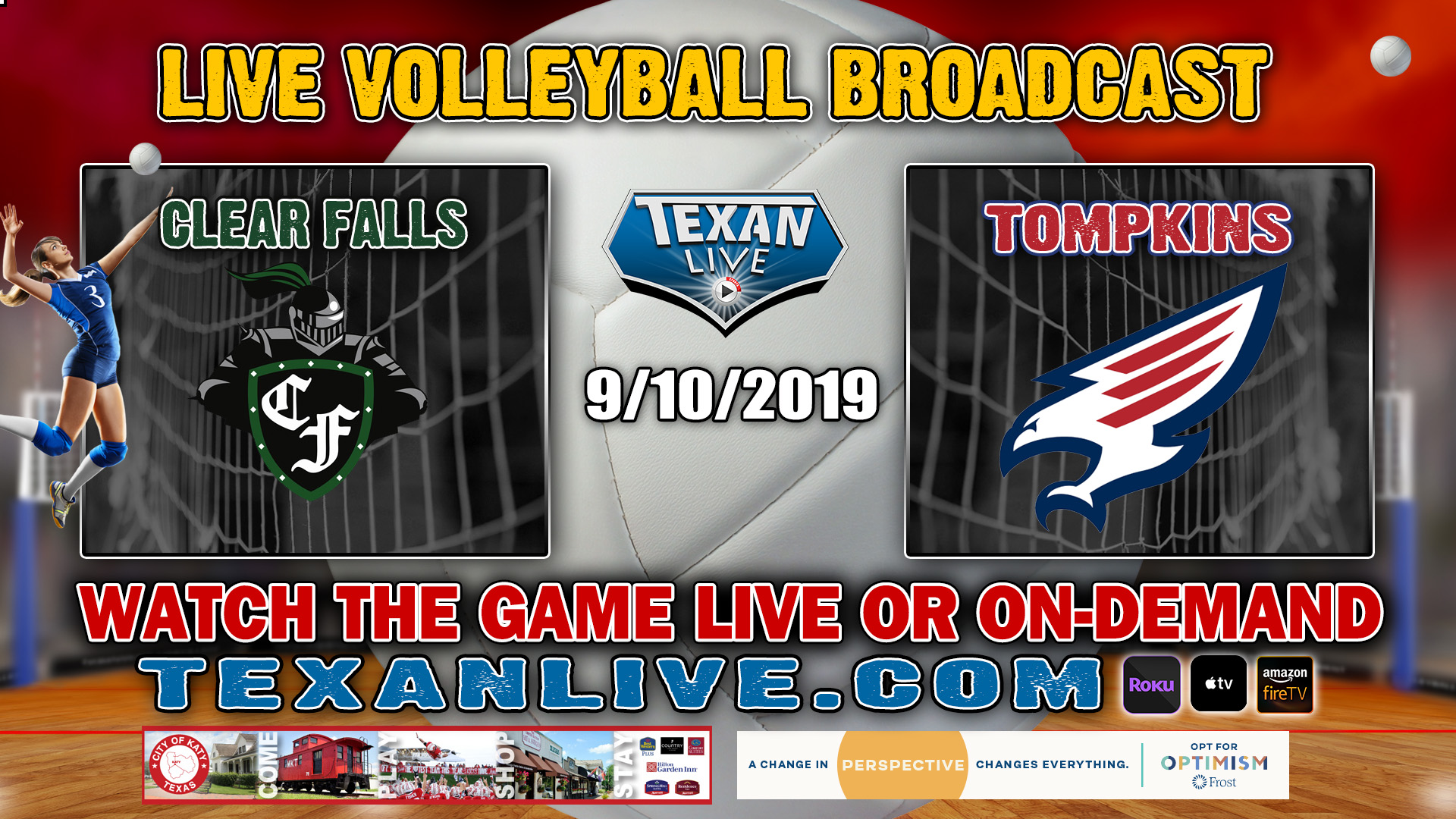 Clear Falls vs Tompkins - Volleyball - 5:30pm - 9-10-2019