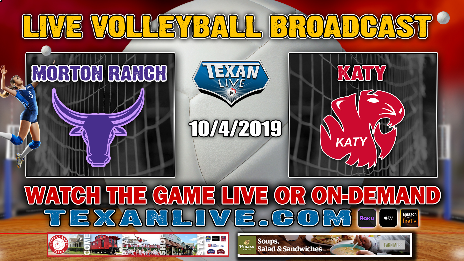 Morton Ranch vs Katy - Volleyball - 10-4-2019 - 5:30PM
