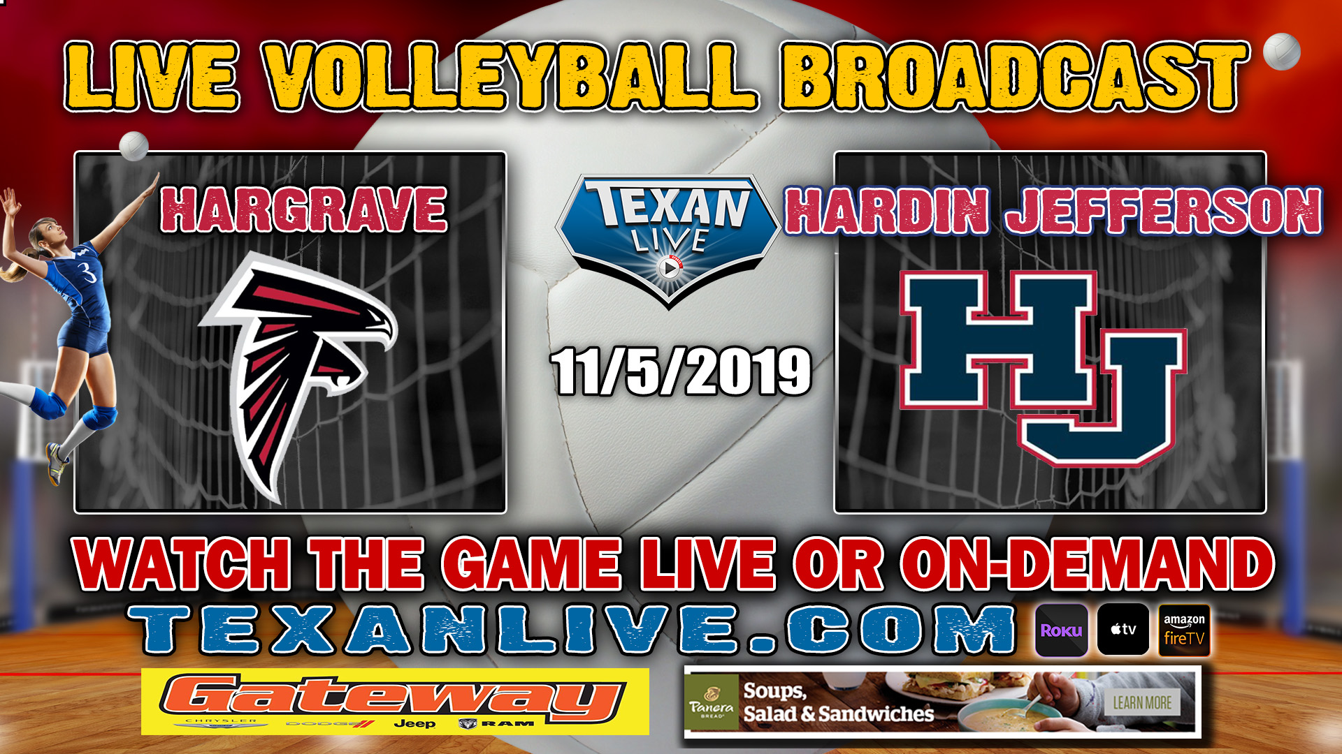 Huffman Hargrave vs Hardin Jefferson - 5:00 PM - 11/5/2019 - Lee College - Volleyball- Bi-District Playoffs