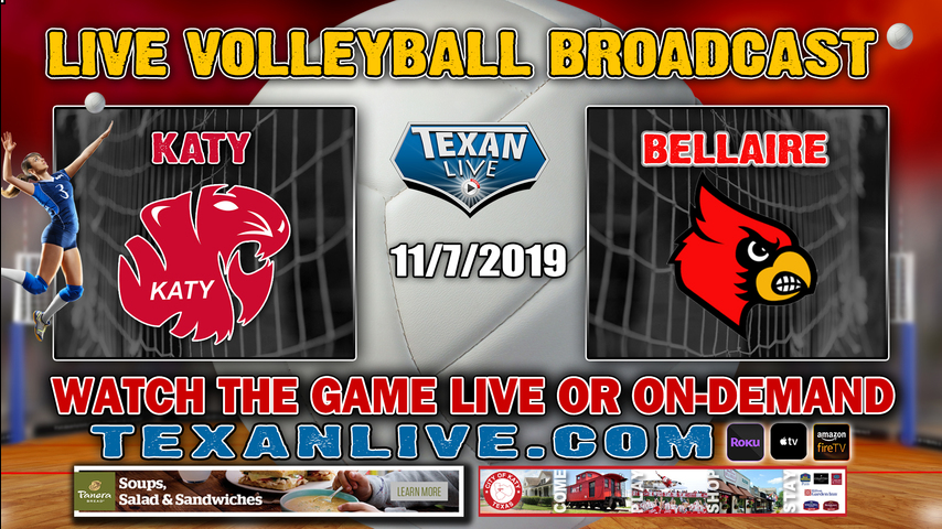 Katy vs Bellaire - 5:00 PM - 11/7/2019 - Merell Center - Volleyball- Area Round Playoffs