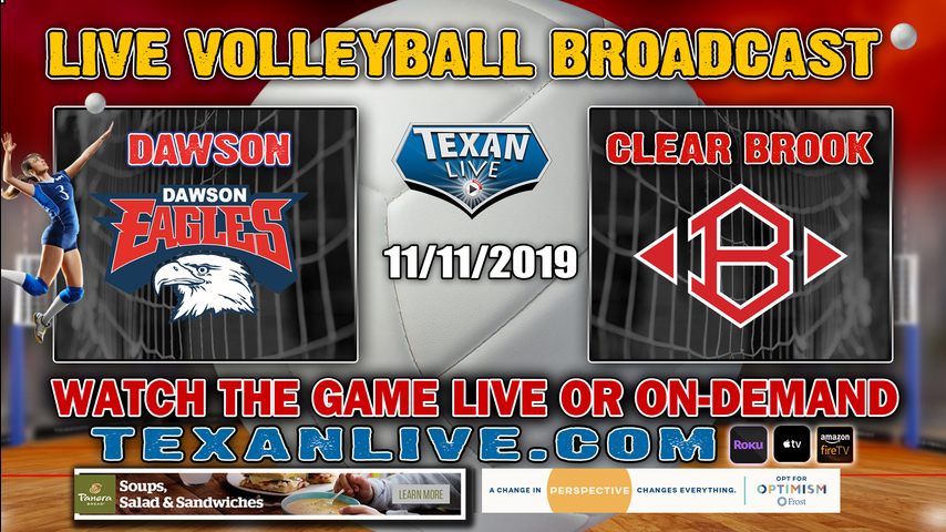 Dawson vs Clear Brook - 6 PM - 11/11/2019 - Wheeler Field House - Volleyball- Regional Quarter Finals