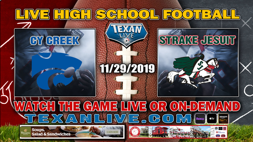 Cypress Creek (8-4) vs Houston Strake Jesuit (10-2) - 8:00PM -11/29/19- NRG stadium - Regional Semi-Finals - Football Playoffs