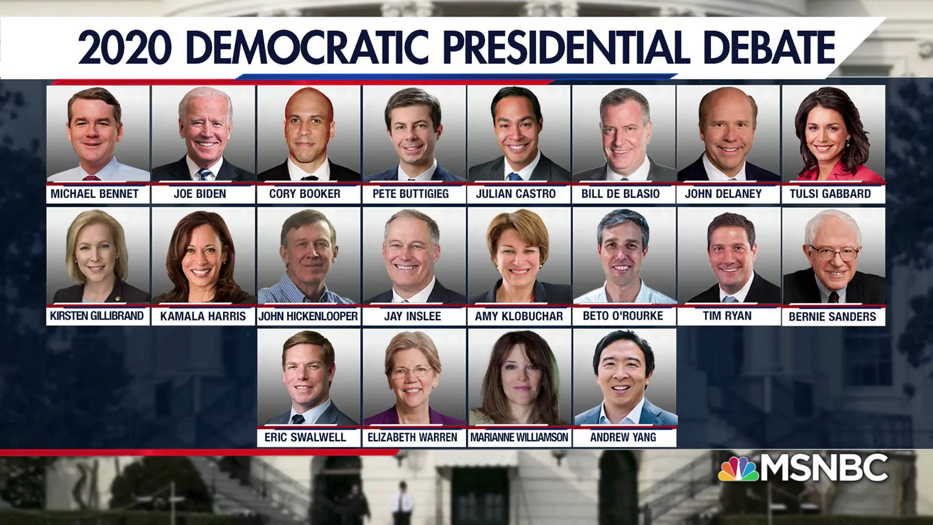 20 Democrats Picked for First 2020 Presidential Debate